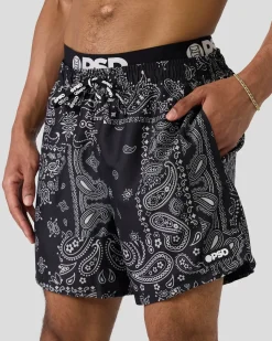 Khaki Paisley Essential Short