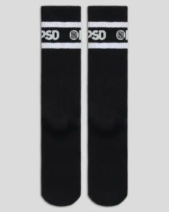 3 Pack - Logo Stripe Crew - Black