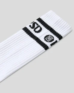3 Pack - Logo Stripe Crew - White